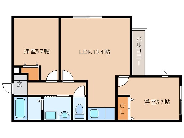 エクセランＯＫＡＭＯＴＯの物件間取画像